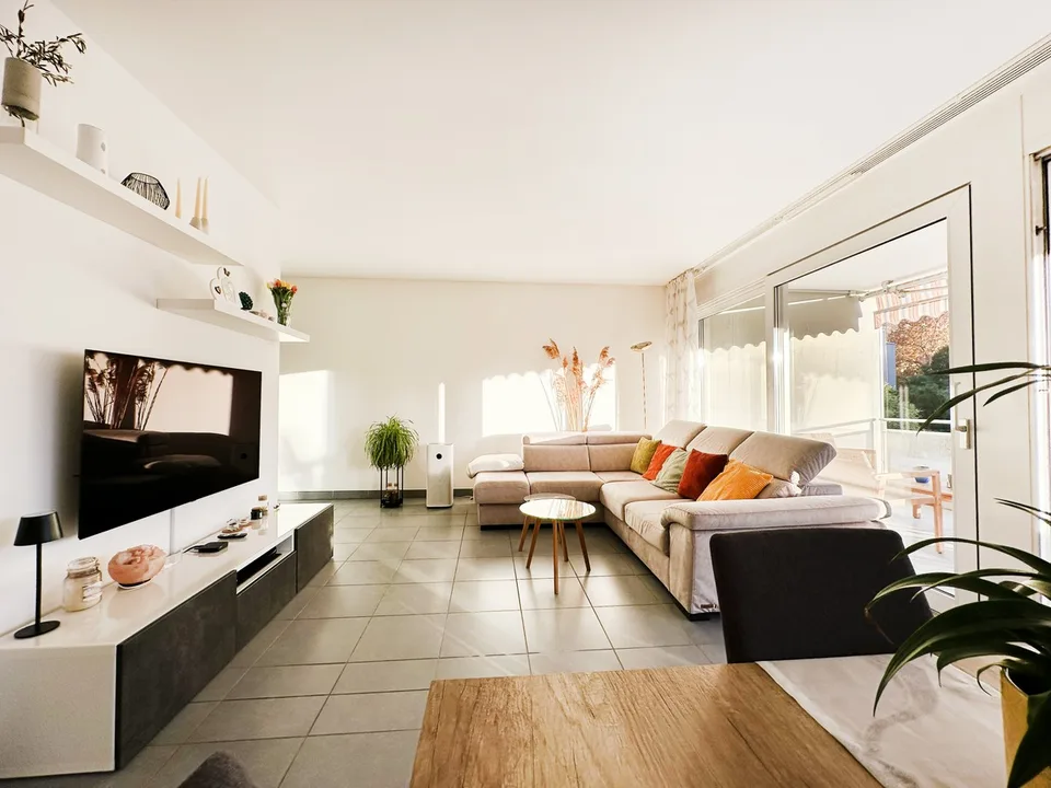 Appartement lumineux 3,5 pièces avec grande terrasse ensoleillée en zone centrale