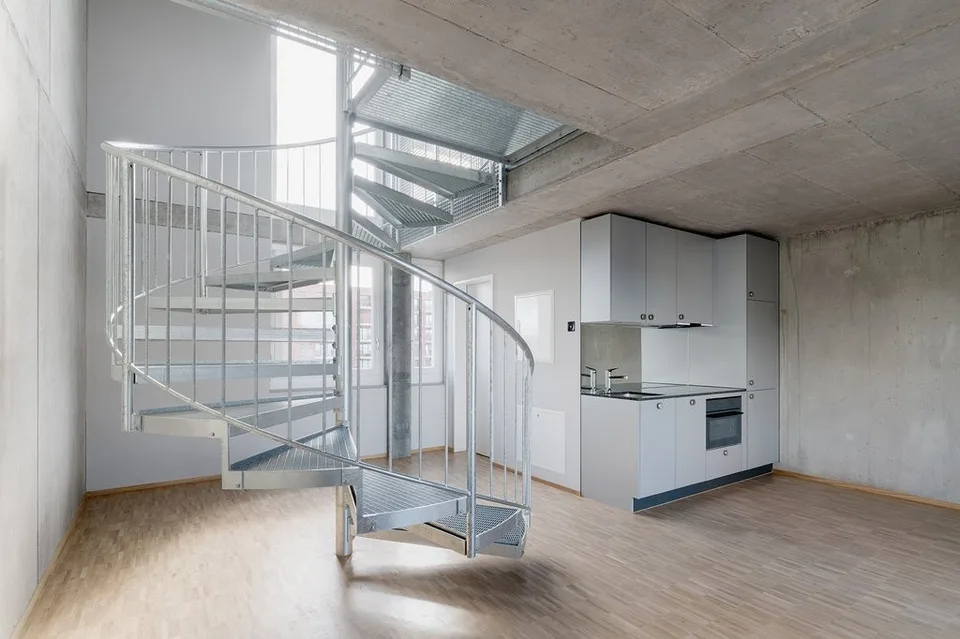 Rent without deposit, spacious loft apartments in industrial look
