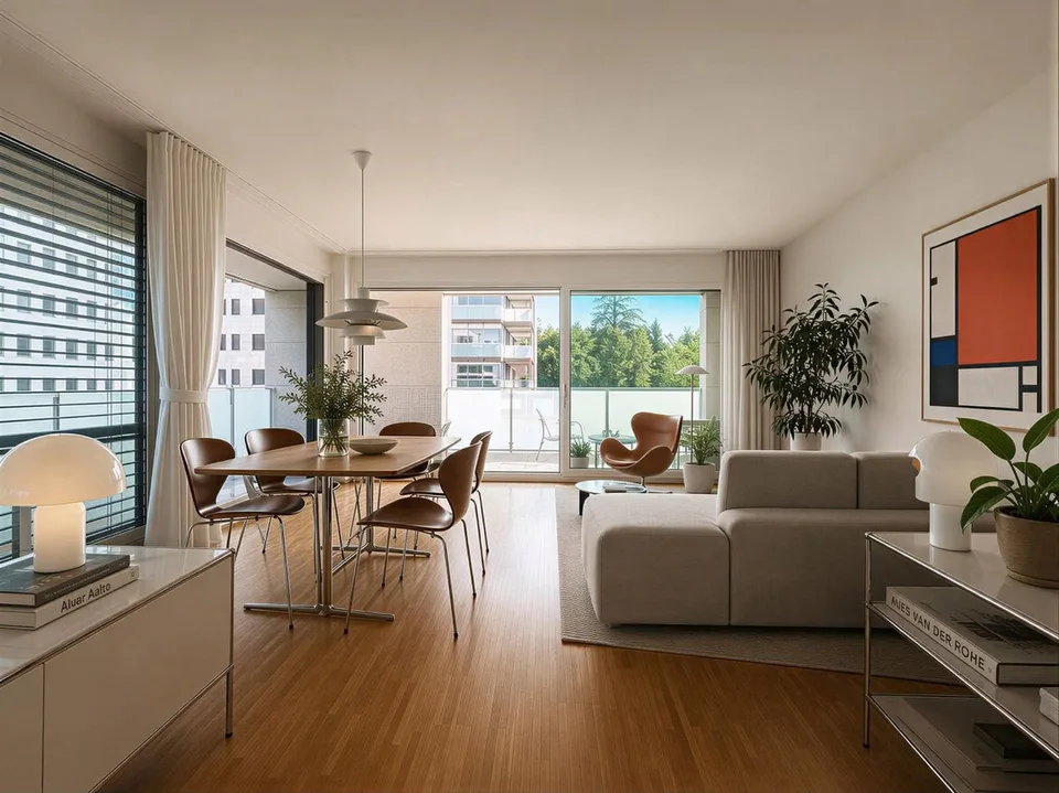 Appartement lumineux avec vaste terrasse au coeur de La Gradelle