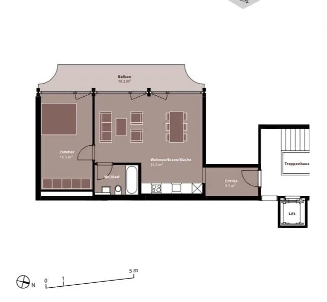 Modern 2.5-room apartment in the heart of Lucerne