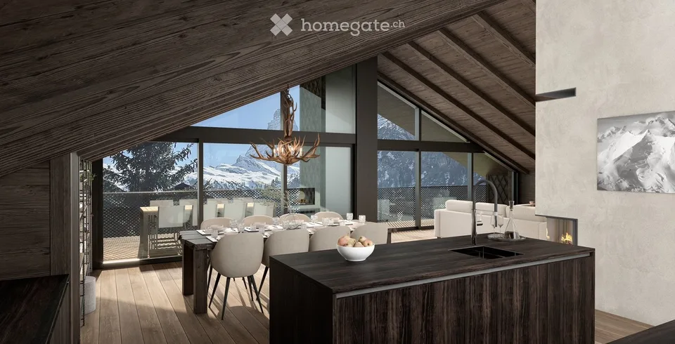 Vollständig genehmigtes Chalet-Projekt im Herzen von Zermatt, mit Panoramablick auf das Matterhorn – Foto 4 von 9