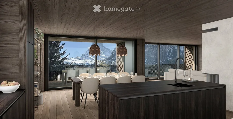 Vollständig genehmigtes Chalet-Projekt im Herzen von Zermatt, mit Panoramablick auf das Matterhorn – Foto 5 von 9