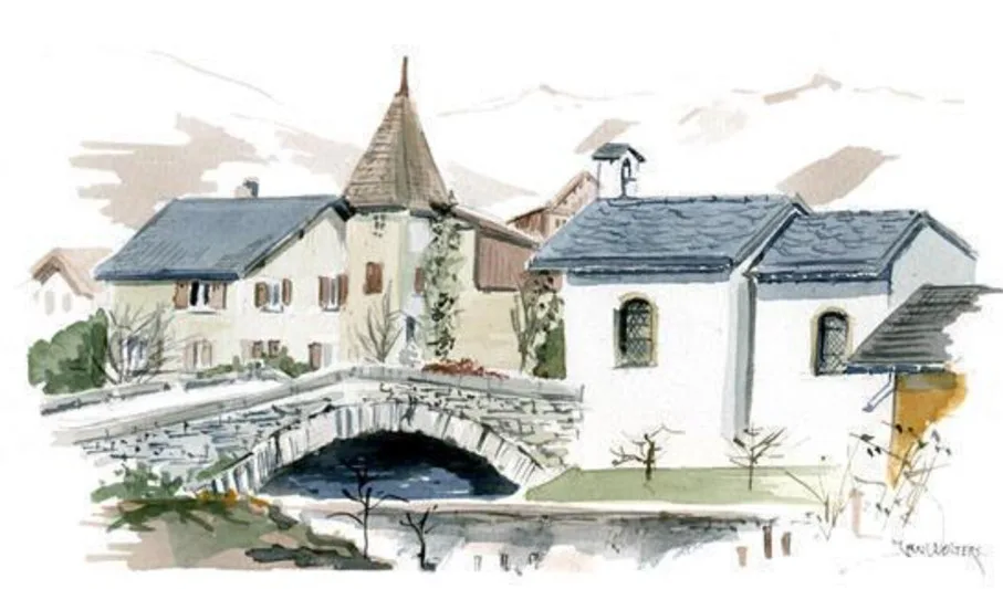 A VENDRE - BRAMOIS : En face du pont historique, 4.5 pièces avec jardin