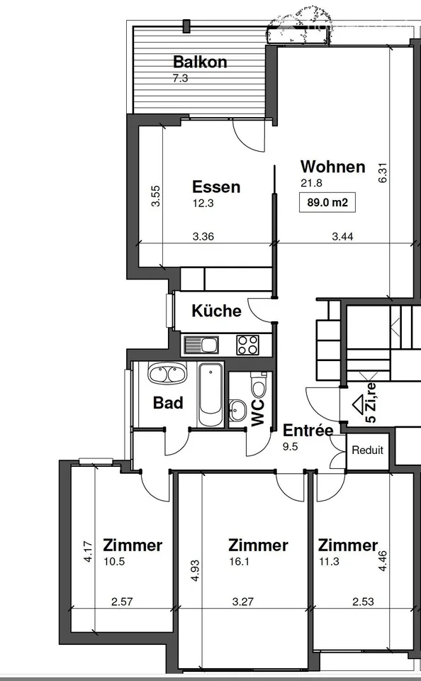 Spacious apartment in Köniz