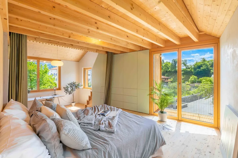Maison de vacances avec vue et architecture moderne à Seewis