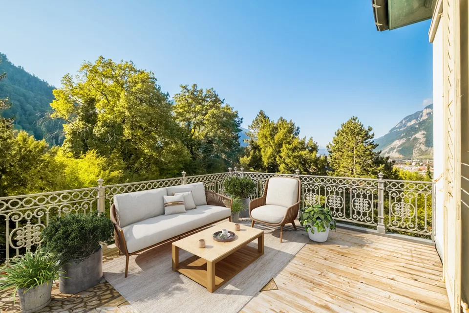 Chur: Villa rappresentativa con grande giardino e terreno edificabile