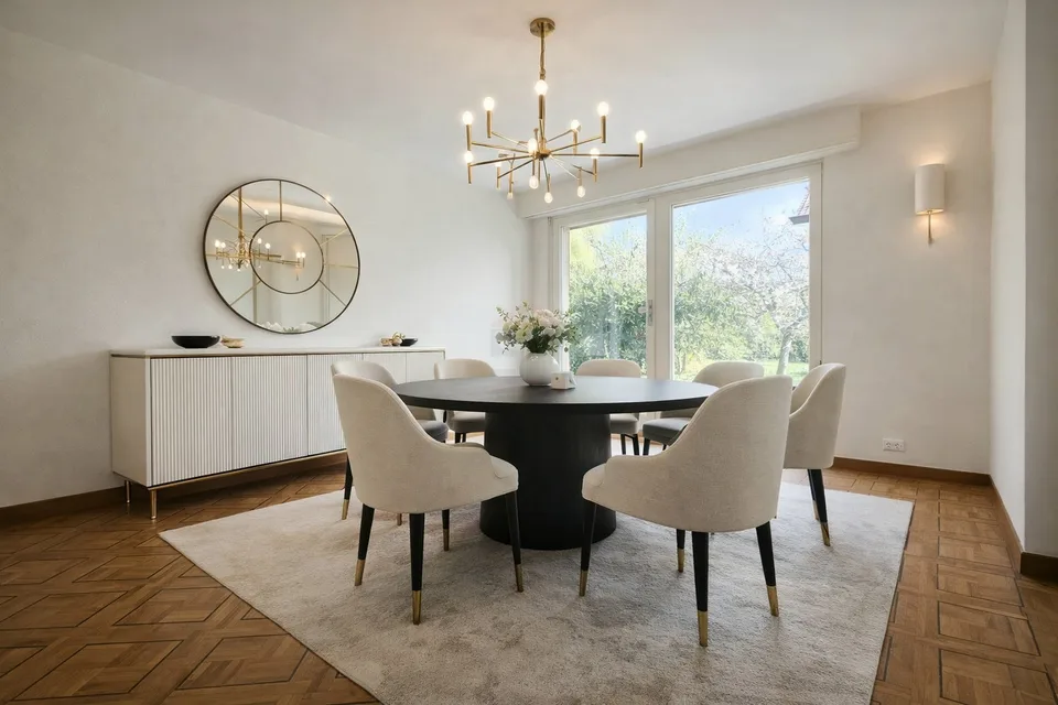 Elegante villa individuale con volumi generosi su parcelle alberate di 1'088 m²