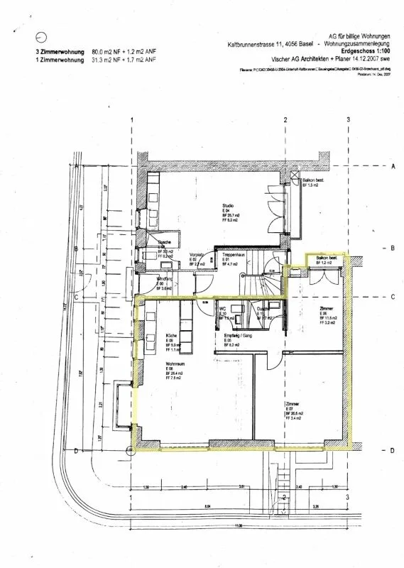 Près du Zoo Dorenbach - appartement 3 pièces spacieux au rez-de-chaussée