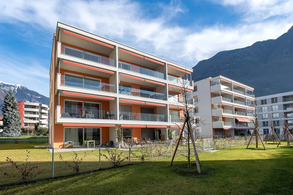 3.5 locali con giardino privato in zona tranquilla