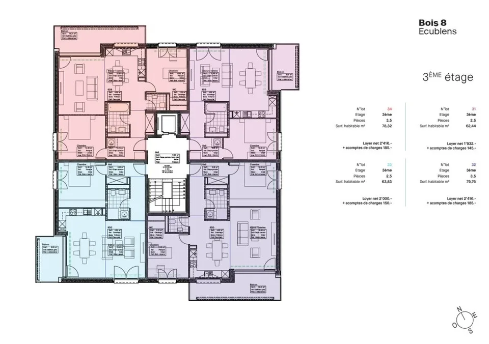 Appartements neufs de 3.5 pièces à louer à Ecublens – photo 10 sur 11