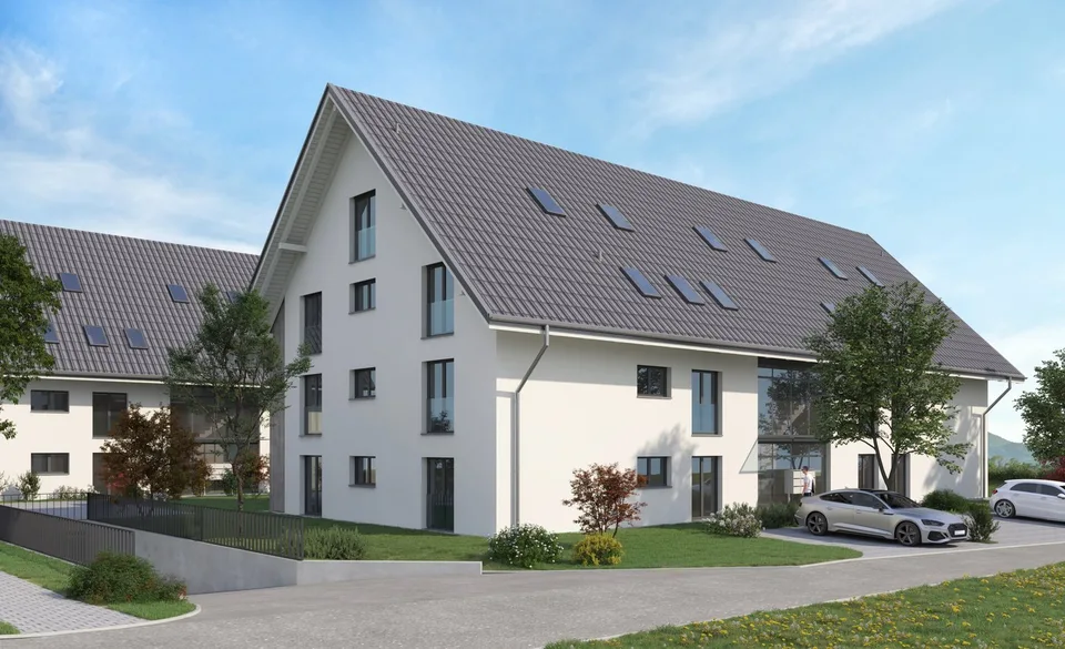 Appartamento moderno di 5,5 locali al piano mansardato con galleria in una zona tranquilla di Etziken