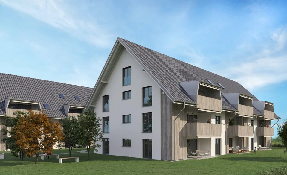 Appartamento moderno di 5,5 locali al piano mansardato con galleria in una zona tranquilla di Etziken