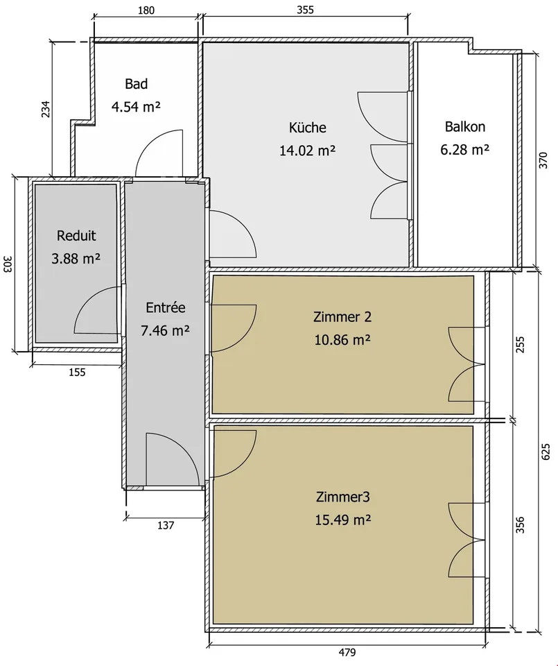 Helle 2-Zimmer-Wohnung mit Balkon in Basel-Kleinhüningen – Foto 13 von 13
