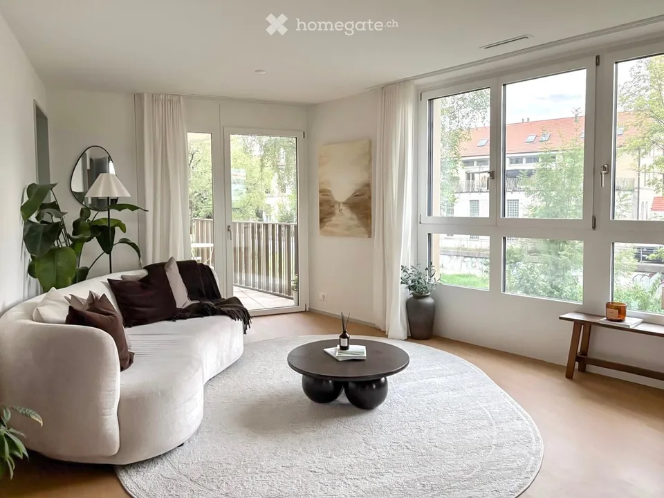 Moderne 2.5-Zi-Wohnung mit Balkon (inkl. Einstellhallenplatz) im Zwicky Areal