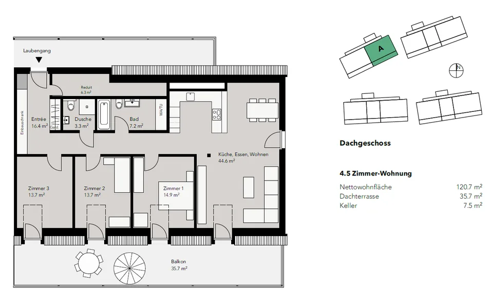 Appartement moderne dans un quartier calme