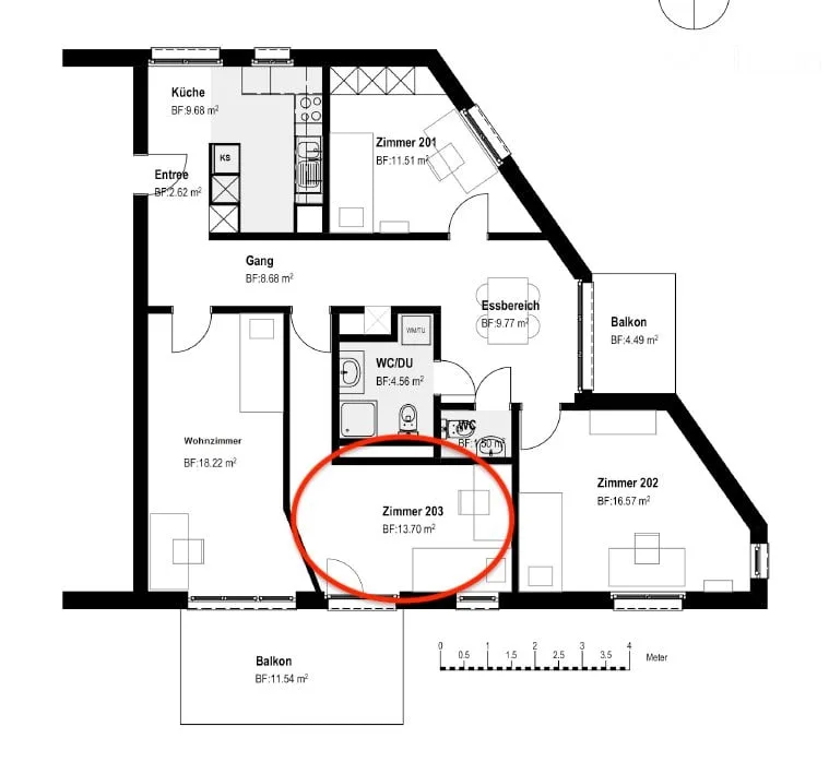 Furnished room 5 minutes from Affoltern am Albis train station