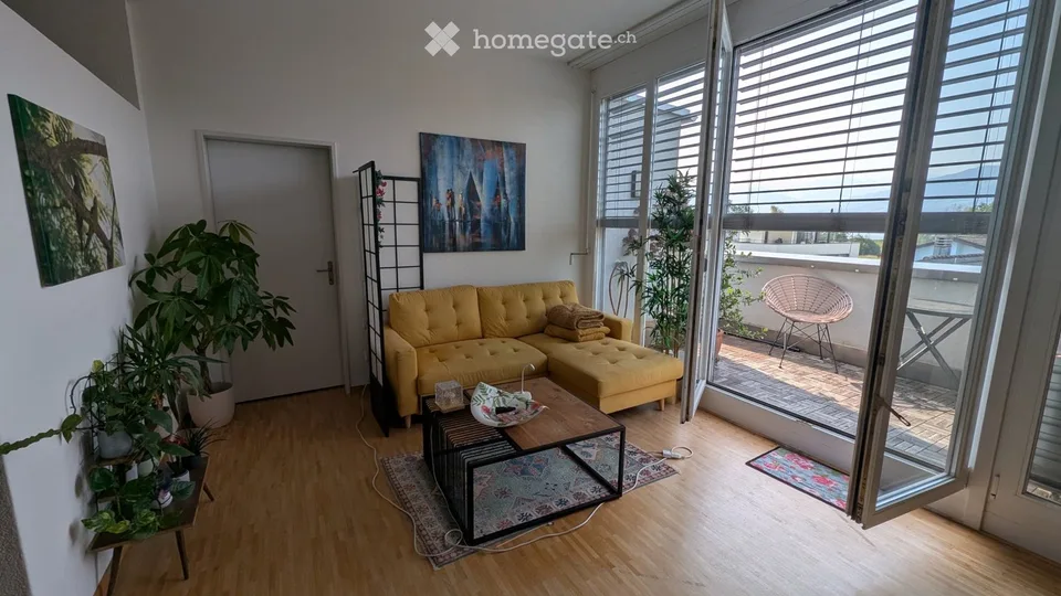 3.5 room attic apartment from 1.10. - View of mountains and lakes