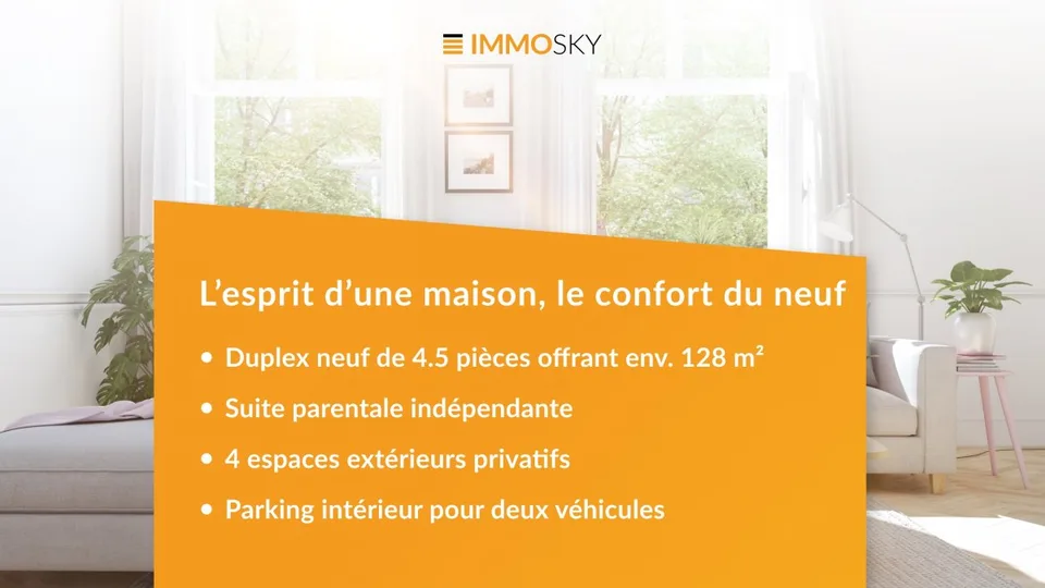 Le confort d'une maison dans un duplex neuf