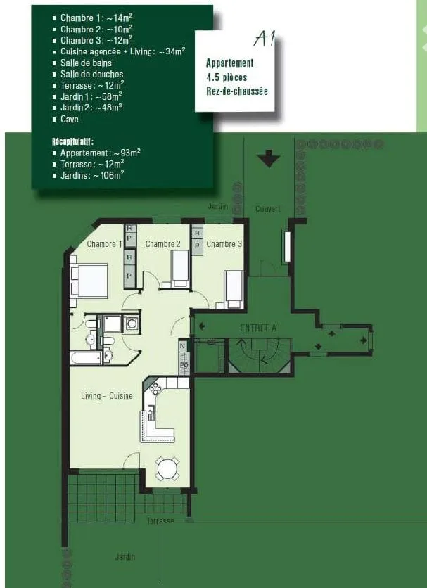Wohnung mit 4.5 Zimmern im Erdgeschoss - Verfügbar ab 1.09.2026