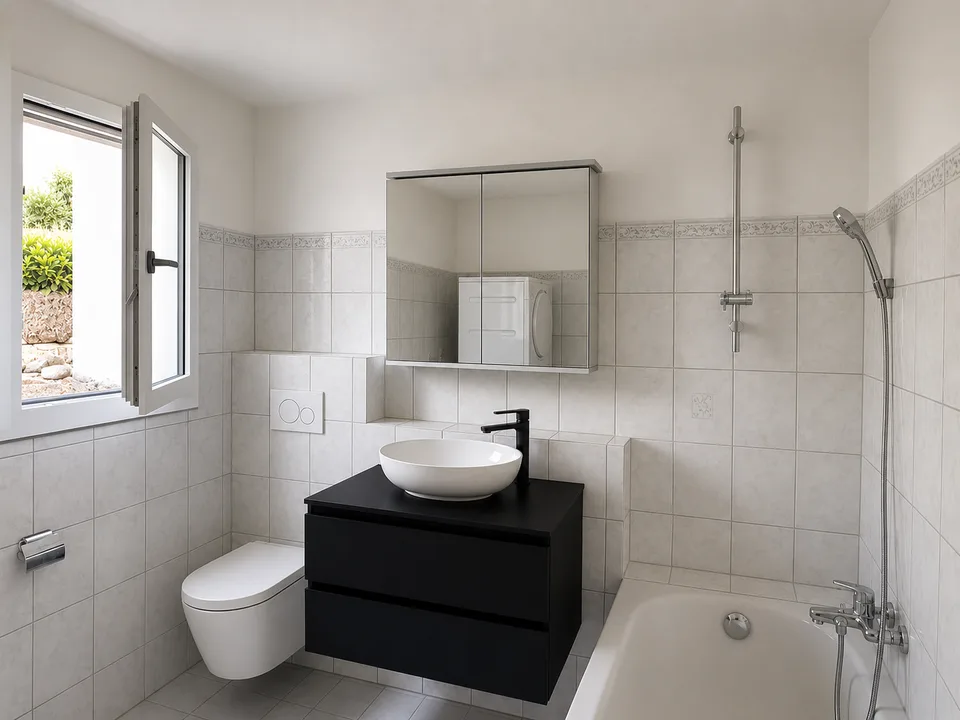 Modern 4.5-room garden maisonette with new interior design