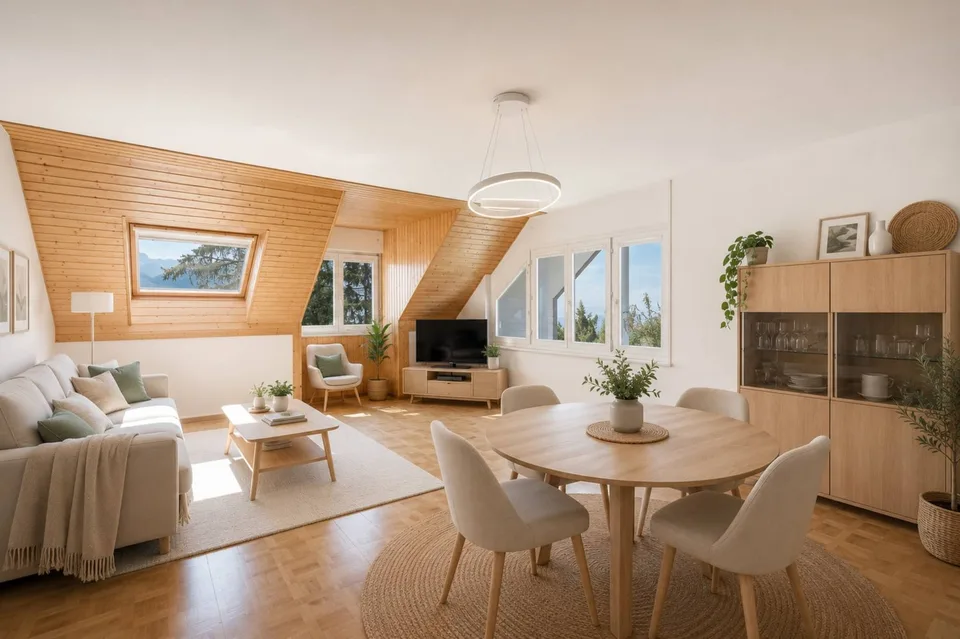 Appartement de 3.5 au dernier étage avec vue sur le lac
