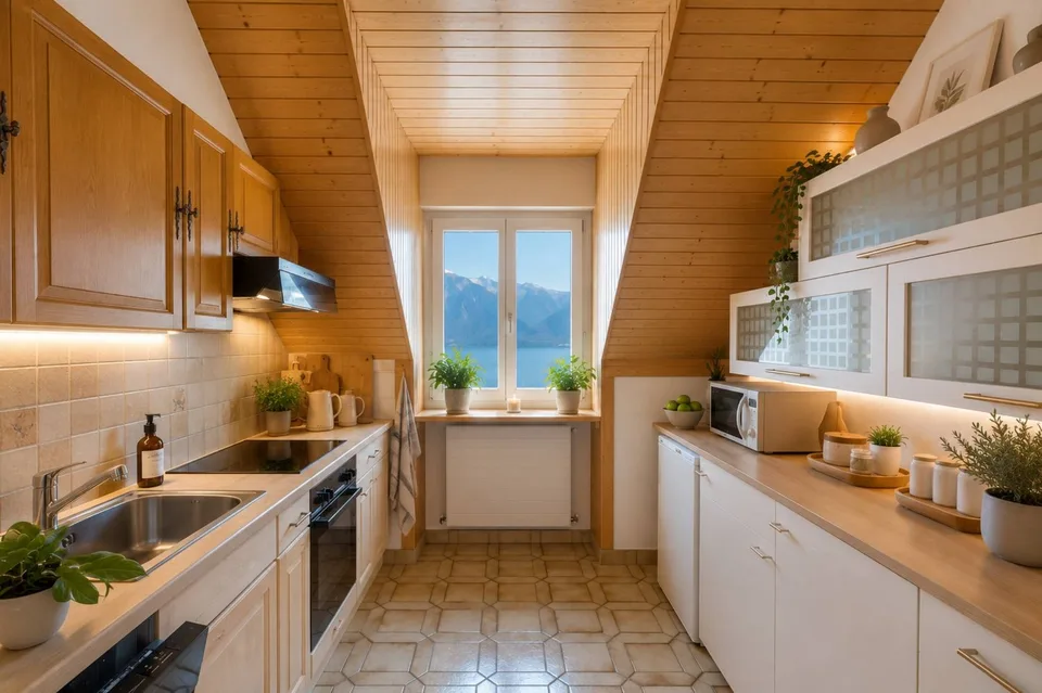 Appartement de 3.5 au dernier étage avec vue sur le lac