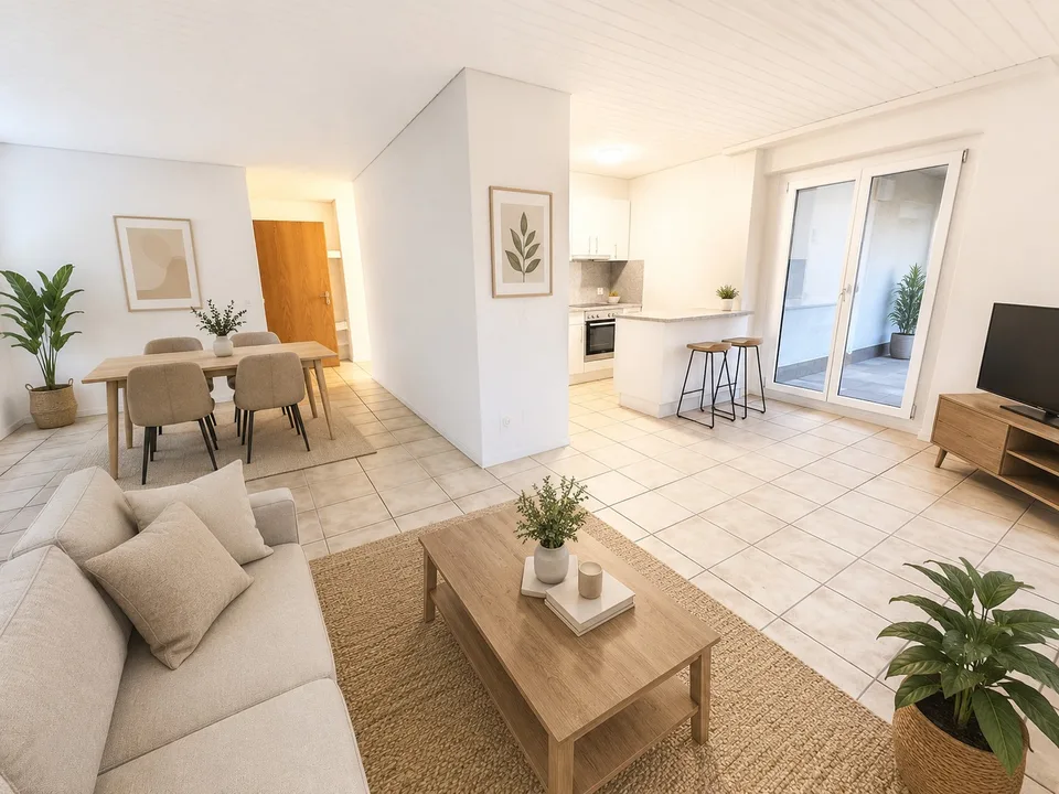 Bel appartement spacieux de 4,5 pièces au 2e étage d'une maison de 6 familles bien entretenue