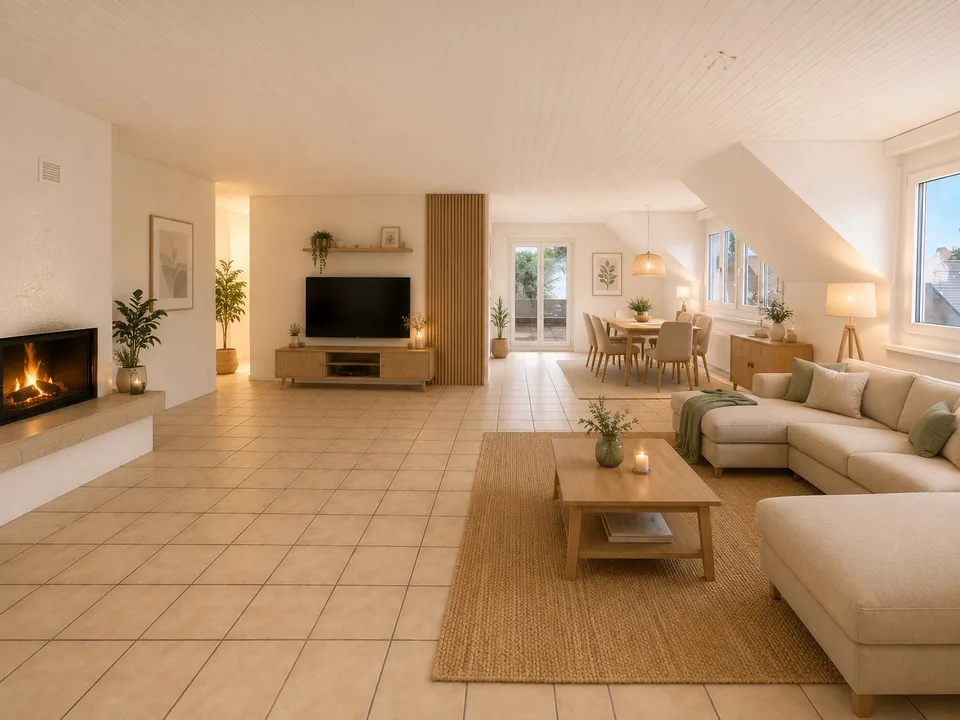 Bel appartement spacieux de 4,5 pièces au 2e étage d'une maison de 6 familles bien entretenue