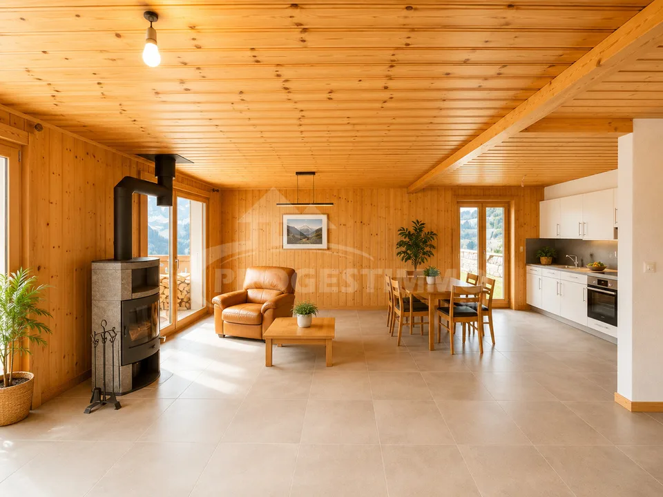 MAGNIFIQUE CHALET AUX VOLUMES EXCEPTIONNELS ET FORT POTENTIEL – photo 19 sur 26