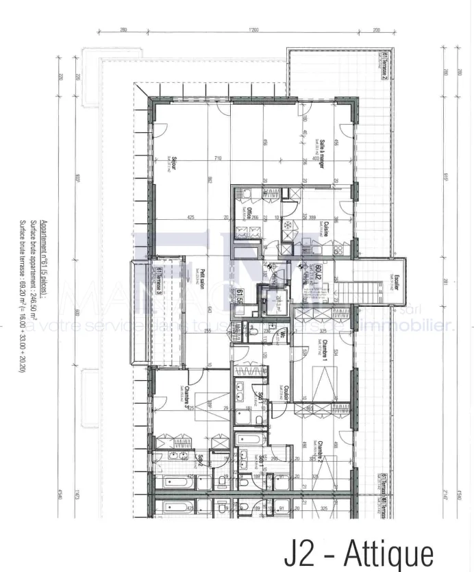 Florissant/Malagnou Chemin du Velours, 5 pezzi al 6° piano, circa 210m2 + terrazze e loggia – foto 13 di 13