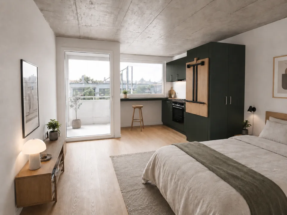 Modern studio/student apartment in Nidau – available from December 2026