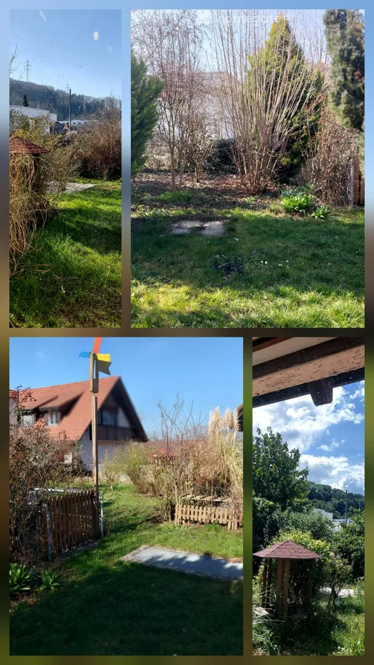 Gartenwohnung mit 350 m² Privatgarten im Herzen von Mumpf