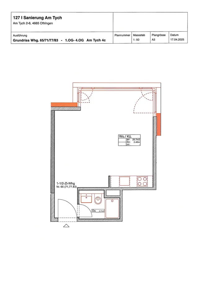 Newly renovated 1-room apartment