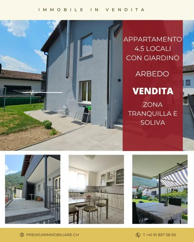 APPARTAMENTO AD ARBEDO CON AMPIO GIARDINO