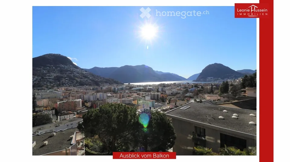 3-Zimmer-Eigentumswohnung mit Blick auf den Luganer See & dem Monte San Salvador in Lugano -Tessin