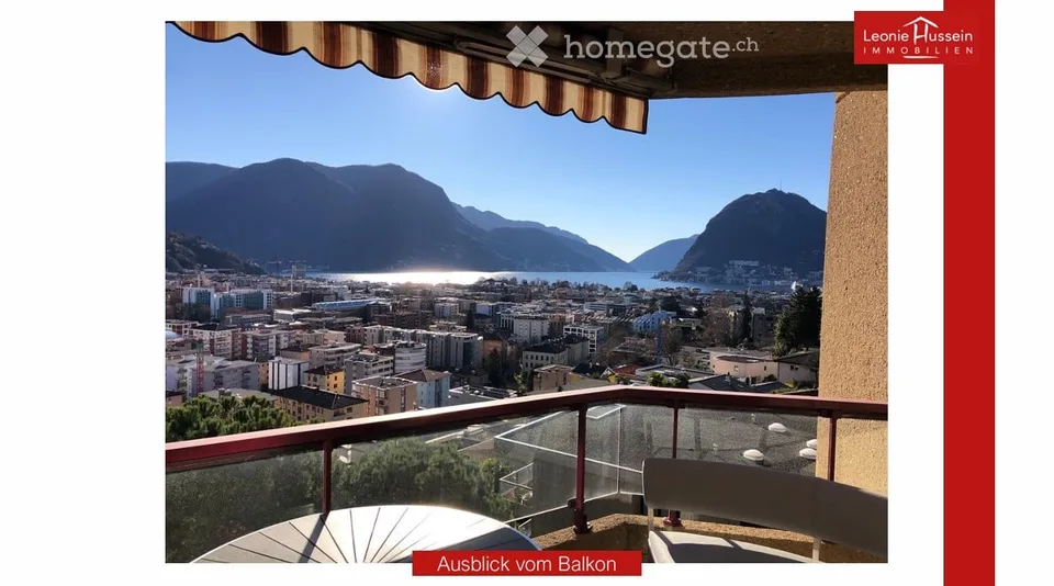 3-Zimmer-Eigentumswohnung mit Blick auf den Luganer See & dem Monte San Salvador in Lugano -Tessin
