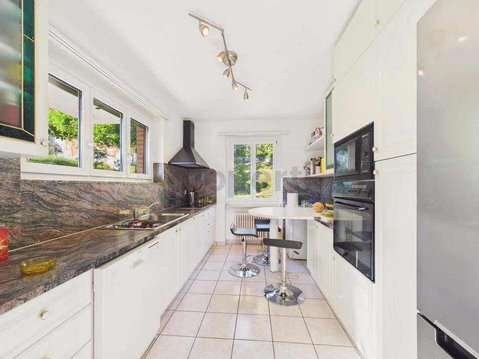 Large west-facing terrace with spectacular sunsets, communal pool and wood fireplace