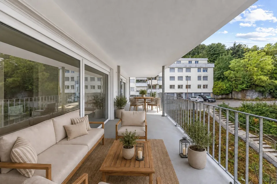 Magnifique appartement de 3.5 pièces avec spacieuse terrasse ensoleill