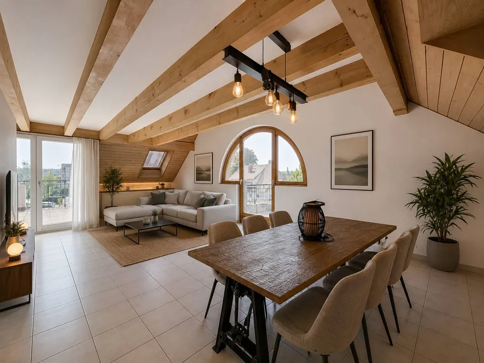 Attico in duplex con terrazza e balcone