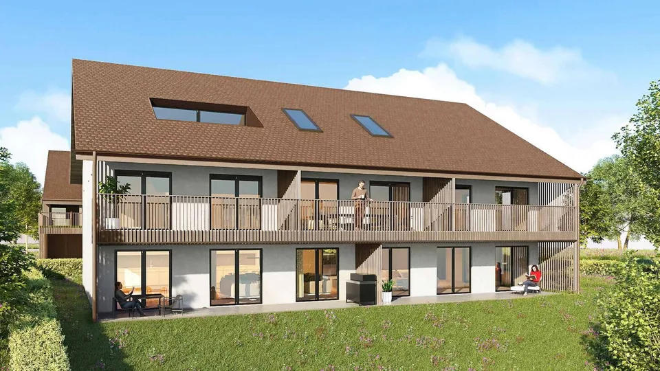 Dachwohnung mit 3.5 Zimmern und Blick auf den Jura