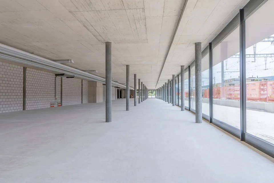 Large storage room for interim use at Konolfingen train station