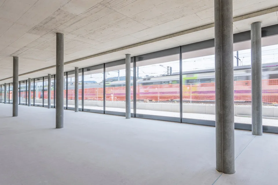 Large storage room for interim use at Konolfingen train station
