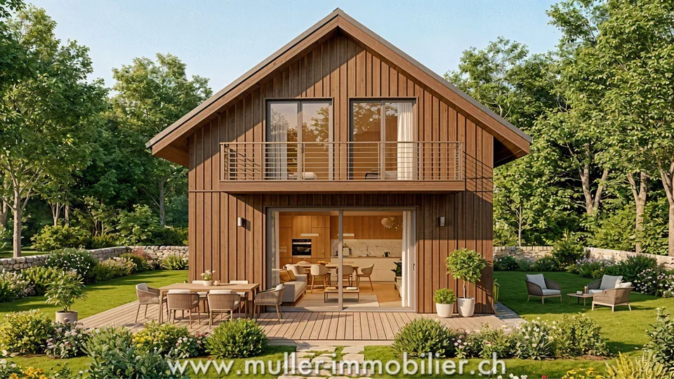 Beautiful wooden house on the forest edge in a quiet location