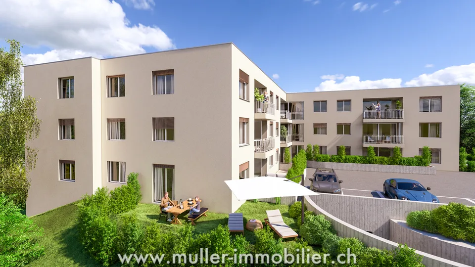 Ampio appartamento di 5,5 locali con terrazza e giardino, a 5 minuti da Romont