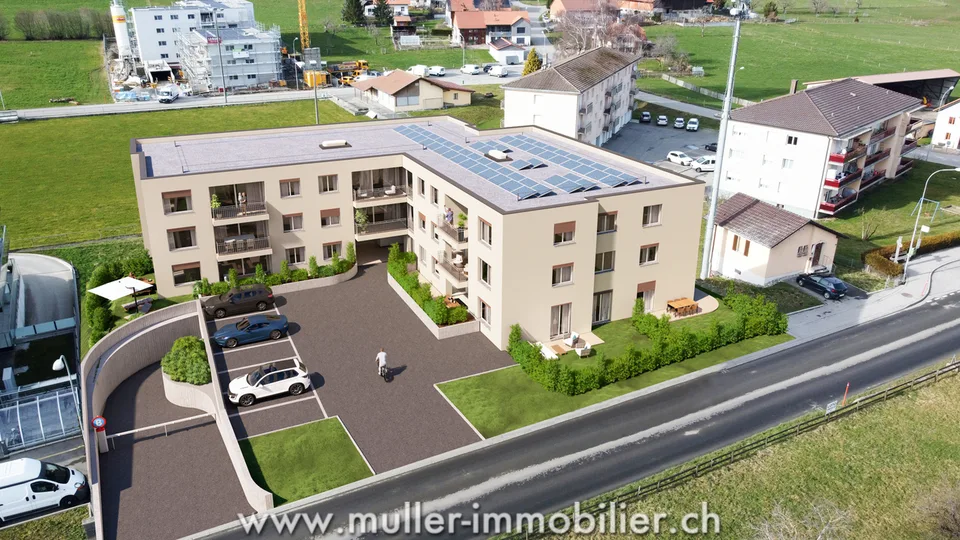 Ampio appartamento di 5,5 locali con terrazza e giardino, a 5 minuti da Romont