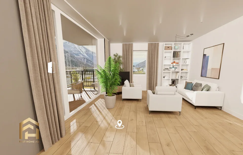 Spacious 4.5-room new apartment with southwest balcony