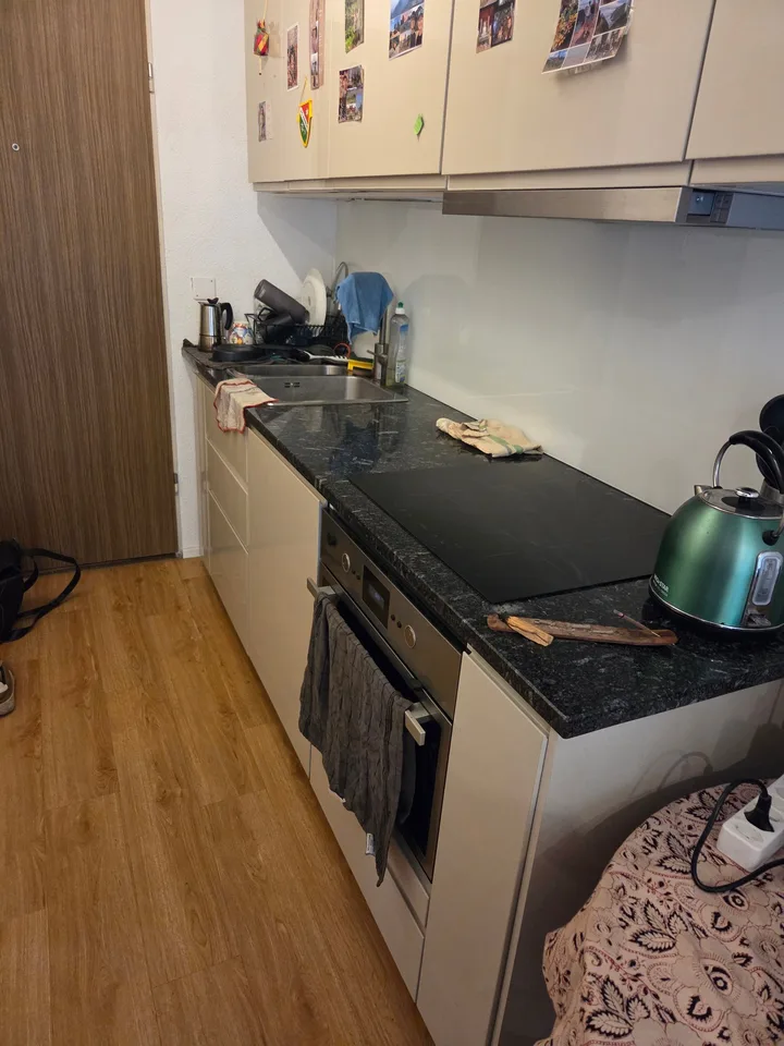 Partly furnished charming studio in a quiet location for rent