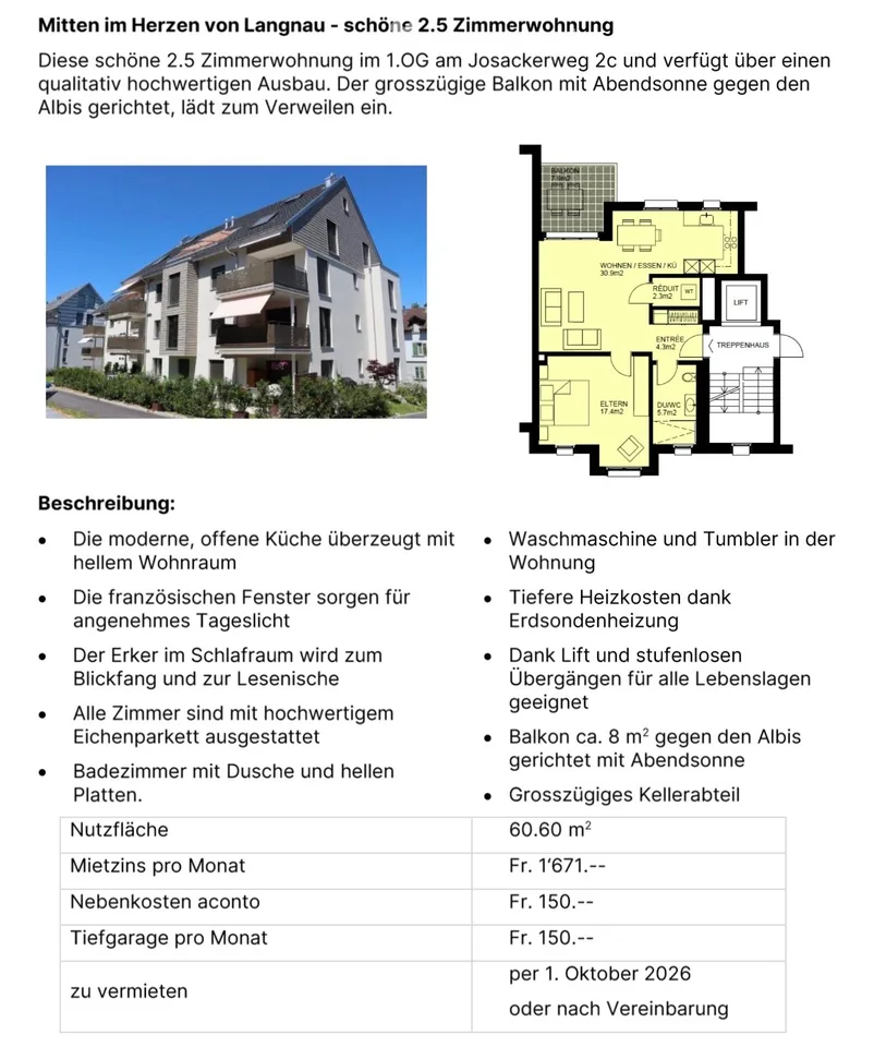 2.5 Zimmerwohnung