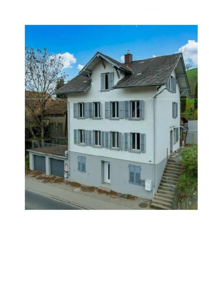 Sonnige Terrasse mit Wiese + grosszügige 3.5 Zimmer Wohnung