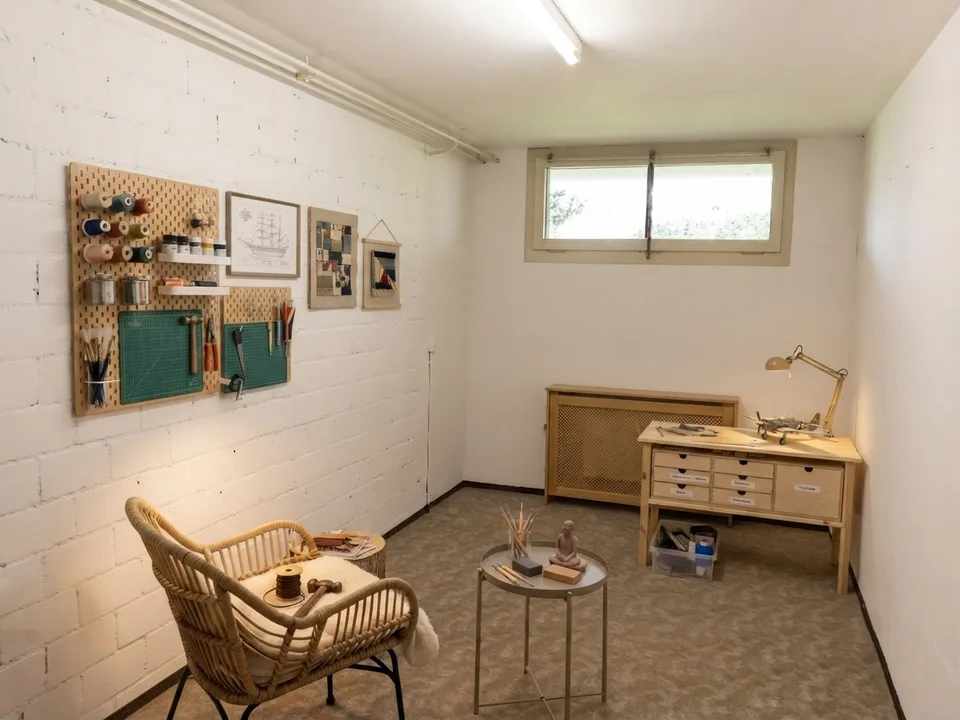 Craft room with great potential for creative projects